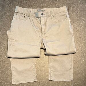 John Varvatos Woodward skull rivet Men's Slim Straight Jeans 33 Grey